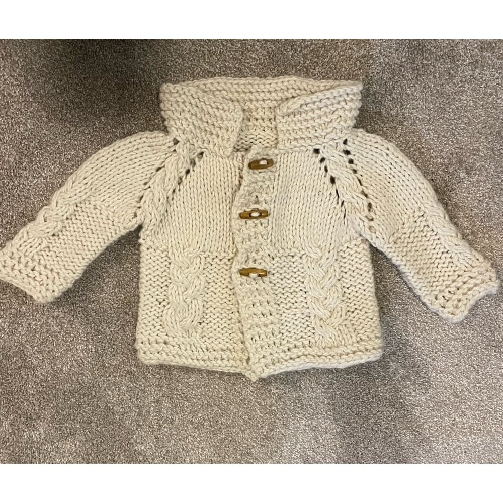 Ivory crochet‎ sweater